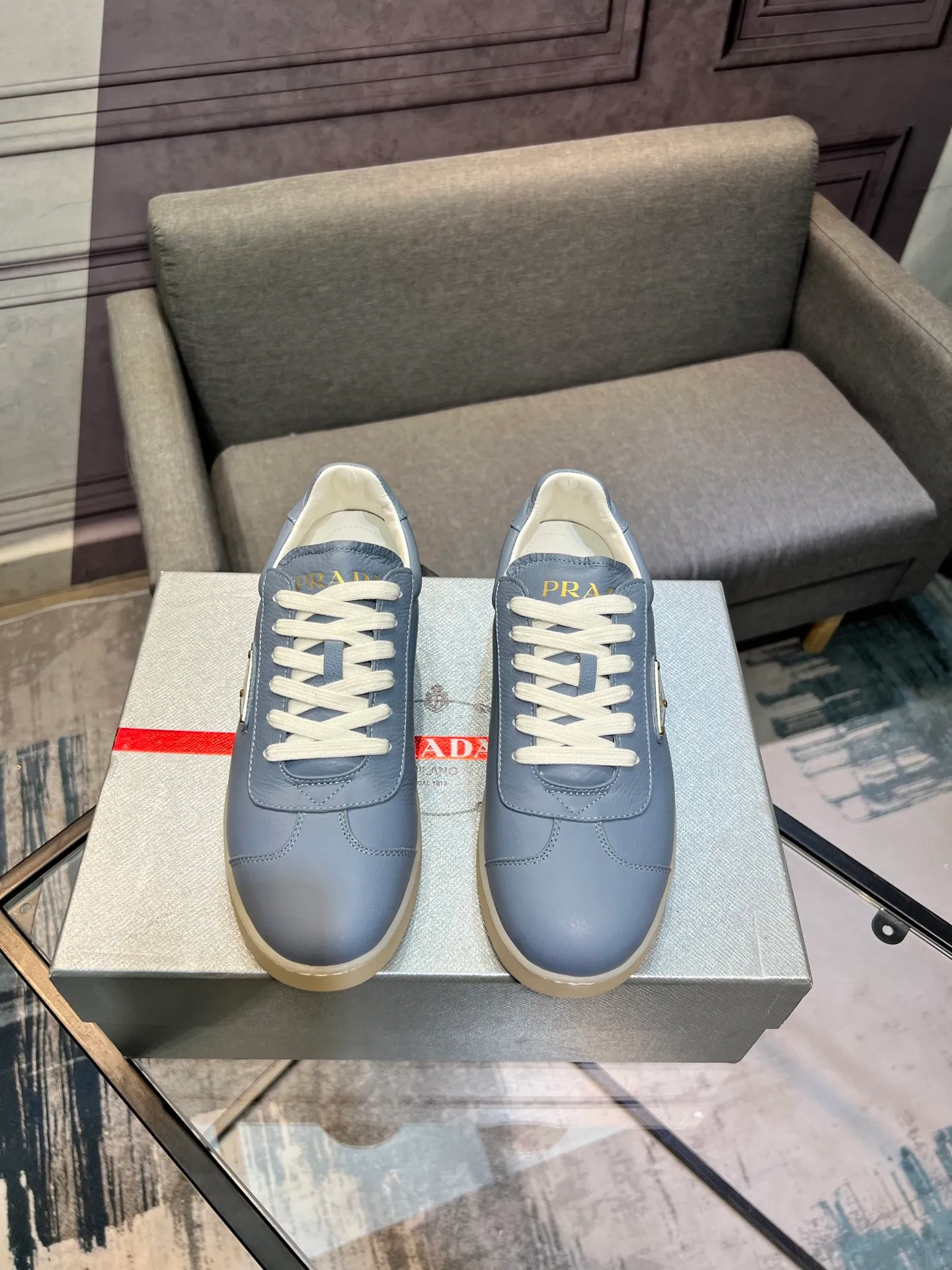 Men's shoes 💰540 [PRADA] Men's shoes are popular in the counter, official website synchronization, 1 high-quality shipment ✔️ Original frosted cowhide + cowhide lining, 1🆚1 replica, original sole, 38-45 (45 customized, non-refundable)